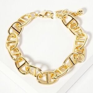 OUT OF STOCK Gold Dipped Chunky Mariner Link Chain Bracelet